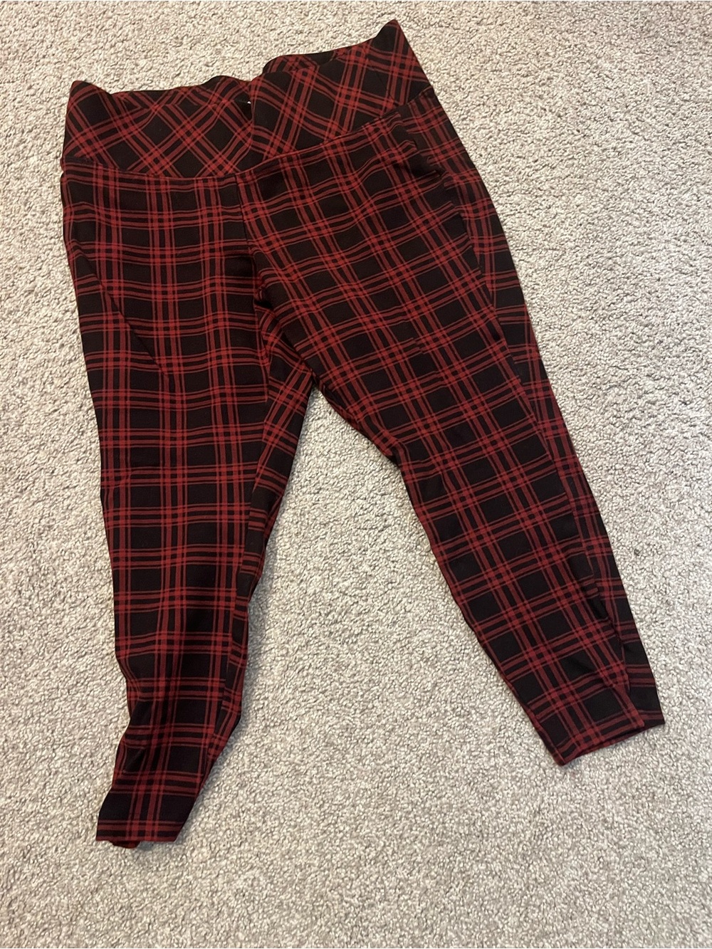 torrid Black and Red Plaid Leggings